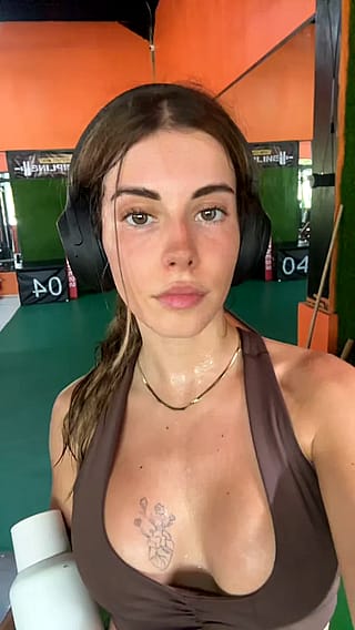 Feeling sweaty from my workout'