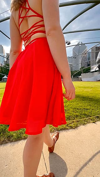 wearing a red dress always makes me feel saucy :)'