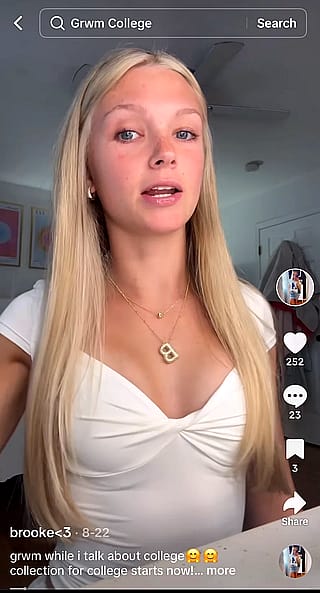 hot 18yo Brooke giving us a tease during her makeup vid. thoughts?'