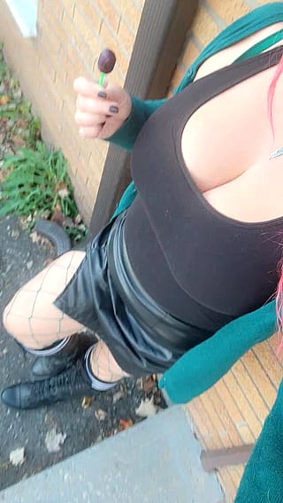 The fishnets and leather skirt made me feel pretty'